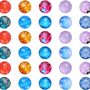 Set de 100 fulgi pentru decor Exceart, multicolor, sticla, 1 x 1 cm - Img 6