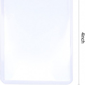Set de 100 protectii pentru carduri/cartonase Wobekuy, PVC, transparent, 7 x 10 cm - Img 2