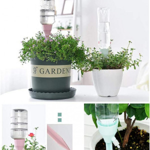 Set de 12 dispozitive pentru irigare plante Emituofo, plastic, multicolor, 18 x 5 cm