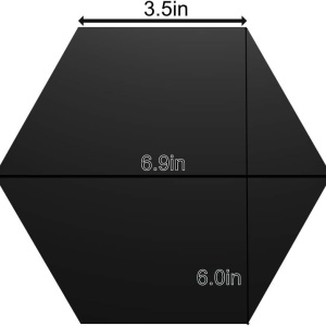 Set de 12 oglinzi hexagonale Suntatop, acril, 17,5 x 15,2 cm