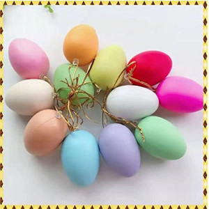 Set de 12 oua pentru Paste Maduoer, plastic, multicolor, 6 x 4 cm - Img 6