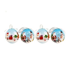 Set de 14 globuri de Craciun Abxmas, multicolor, plastic, 7,5 cm - Img 7