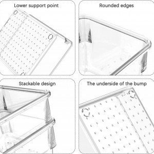 Set de 16 organizatoare pentru birou/sertare Yosemy, acrilic, transparent - Img 5