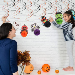 Set de 18 decoratiuni pentru Halloween Sunyok, PVC, multicolor, 70 cm - Img 6