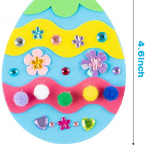 Set de 18 oua cu accesorii pentru decorat BeYumi, spuma EVA/hartie, multicolor