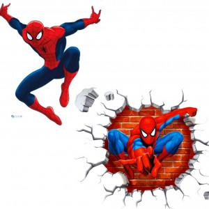 Set de 2 autocolante Spider-Man Kibi, vinil, multicolor, 40 X 47 cm - Img 7