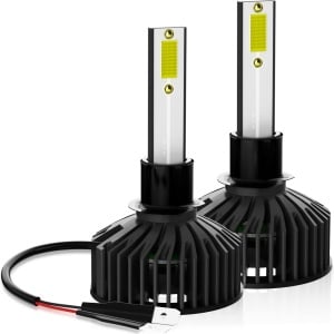 Set de 2 becuri H1 Gz5cs, LED, metal/plastic, negru, 6500K, 12 V