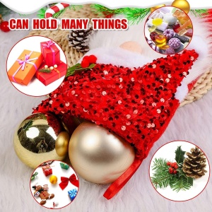 Set de 2 ciorapi pentru Craciun Meiyifan, panza, rosu/alb/verde, 37 x 24 cm