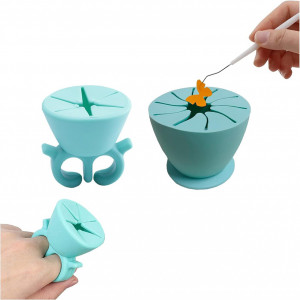 Set de 2 colectoare de deseuri pentru proiecte DIY NOMEY, silicon, albastru, 5,2 cm 
