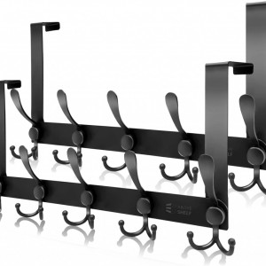 Set de 2 cuiere aboveShelf, metal, negru, 42 x 21 x 4.5 cm - Img 1