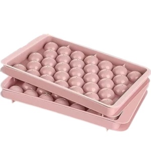 Set de 2 forme pentru cuburi de gheata Theuwnee, silicon, roz, 25 X 15 cm