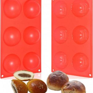 Set de 2 forme pentru prajituri Bangp, silicon, rosu, 29,5 x 17 x 3,5 cm