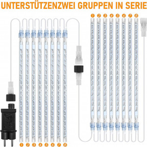 Set de 2 instalatii de Craciun Grandisk, 144 LED-uri, alb cald, 6,3 m - Img 3