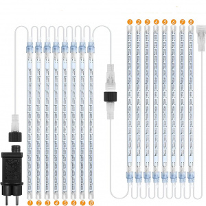 Set de 2 instalatii de Craciun Grandisk, 240 LED-uri, alb rece, 30 cm
