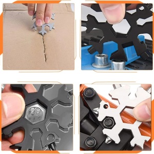 Set de 2 instrumente multifunctionale pentru bricolaj 18 in 1 Aitsite, otel inoxidabil, argintiu, 6,4 X 6,4 cm