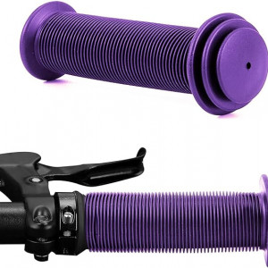 Set de 2 mansoane pentru bicicleta Zyxtly, TPR, violet, 105 x 90 mm