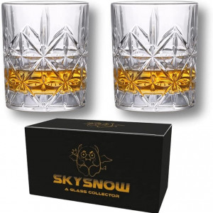 Set de 2 pahare pentru whisky SkySnow, sticla, transparent, 8,5 x 9 cm, 340 ml - Img 1
