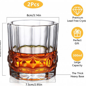 Set de 2 pahare pentru whisky Venga amigos, sticla, transparent, 8 x8,8 cm, 300 ml - Img 6