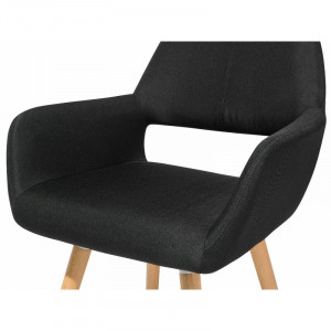 Set de 2 scaune Alida, negru, 81 x 44 cm - Img 5