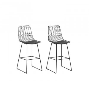 Set de 2 scaune de bar Crestline, metal, 114,5 x 48 x 57 cm
