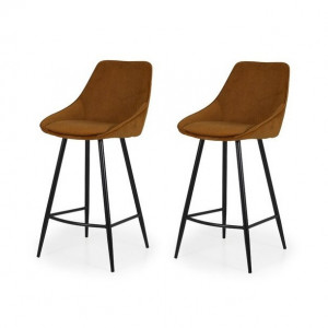Set de 2 scaune de bar Lex, metal/plastic, 108 x 47 x 52 cm - Img 1