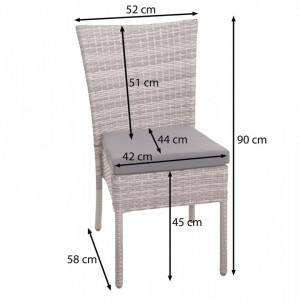 Set de 2 scaune de gradina Pilsen, 91 x 51 x 54cm - Img 6