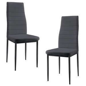Set de 2 scaune Julian, metal, gri, 97 x 43 x 48 cm - Img 1