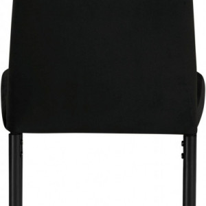 Set de 2 scaune Kelly - catifea neagra/metal - Img 2