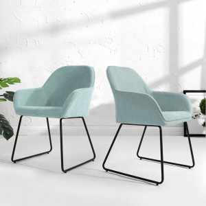 Set de 2 scaune Lassiter, metal/textil, 82.5 x 63 x 57 cm - Img 3
