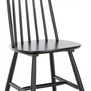 Set de 2 scaune Milas, lemn masiv, negru, 52 x 93 x 45 cm - Img 7
