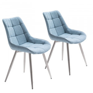 Set de 2 scaune Ralph, albastre, 84 x 50 x 59 cm - Img 1