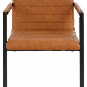 Set de 2 scaune Sabine piele sintetica/metal, cognac 54 x 59 x 87 cm - Img 8