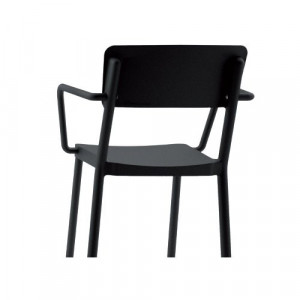 Set de 2 scaune Smilla, negru, 52 x 60 x 82cm - Img 2