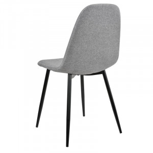 Set de 2 scaune tapitate Esposito, gri/negru, 86 x 46 x 54 cm - Img 4