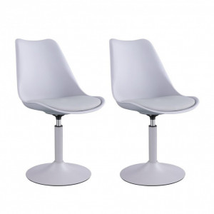 Set de 2 scaune tapitate Hydesdale, gri, 81,5 x 58,5 x 48,5 cm