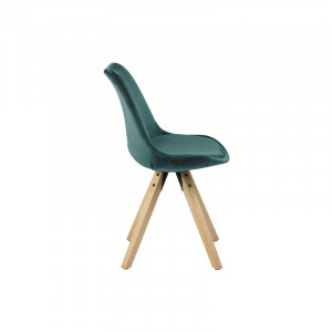 Set de 2 scaune tapitate Mirabella, natur/verde, 85 x 48,5 x 55 cm - Img 2
