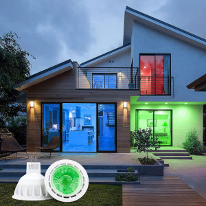 Set de 2 spoturi VARICART, LED, lumina verde, GU5.3, 5 x 5,2 cm - Img 2