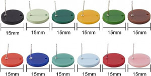 Set de 24 pandative pentru cercei Airssory, rasina, multicolor, 15 mm