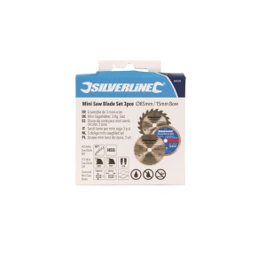 Set de 3 discuri pentru mini fierastrau Silverline