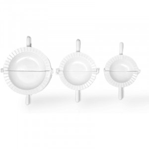 Set de 3 matrite si o pensula pentru galuste OFERTAS Y REBAJAS, plastic, alb, 7/8/10 cm