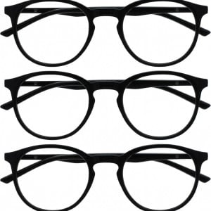 Set de 3 perechi de ochelari pentru citit cu filtru de lumina albastra Opulize, negru, 0.00