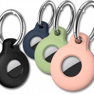 Set de 4 brelocuri pentru AirTag Foroume, silicon, multicolor