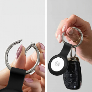 Set de 4 brelocuri pentru AirTags CFinke, silicon, multicolor, 8,7 x 3,8 cm