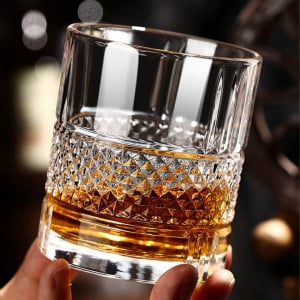 Set de 4 pahare de whisky SkySnow, sticla, transparent, 9,5 X 8 cm, 310 ml - Img 3