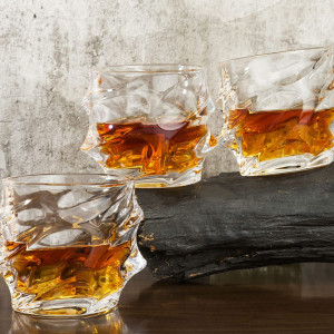 Set de 4 pahare pentru whisky LANFULA, sticla, transparent, 320 ml - Img 4