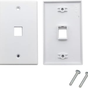 Set de 4 panouri cu porturi pentru fibra optica SC SMF/MMF 10Gtek, 1 port, plastic, alb/albastru, 11,5 x 7 cm