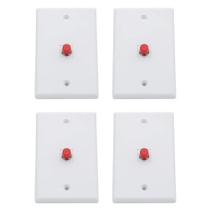 Set de 4 panouri cu un port pentru fibra optica cu adaptor ST SMF/MMF 10Gtek, plastic, alb/rosu