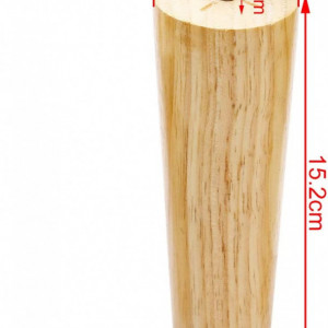 Set de 4 picioare pentru mobilier cu accesorii de montare ToPicks, lemn/metal, stejar, 15,2 x 3,5 x 5 cm - Img 7