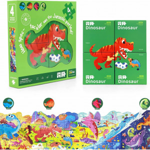 Set de 4 puzle-uri pentru copii PMGEKLP, hartie, multicolor, 30.5 x 28 x 5 cm - Img 2