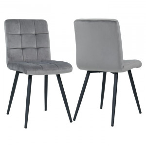 Set de 4 scaune Furst, lemn, gri, 84,5 x 43 x 41 cm - Img 4